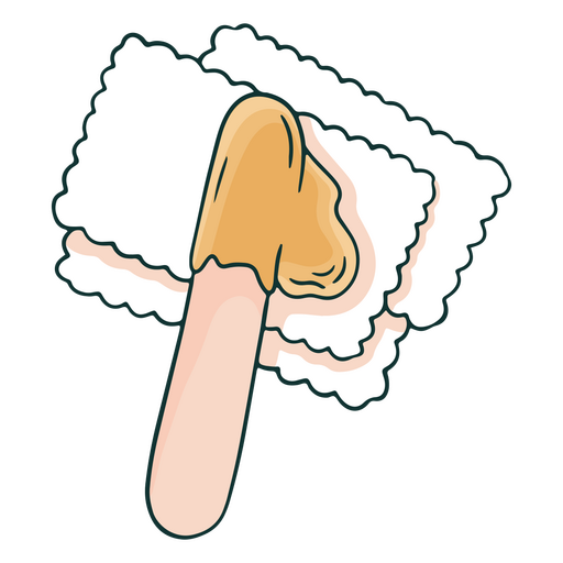 Waxing spatula over wax strips PNG Design
