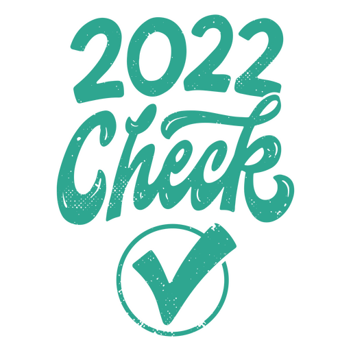 Cita de verificación de letras de año nuevo 2022 Diseño PNG