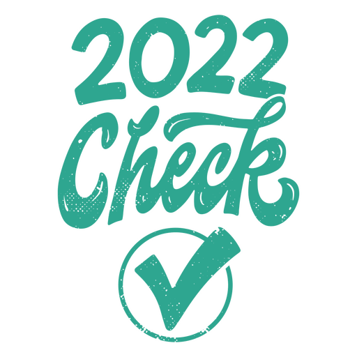 Citação de verificação de letras de ano novo 2022 Desenho PNG