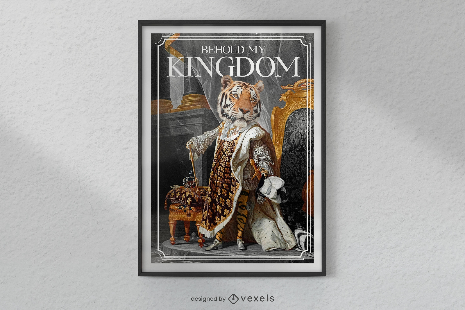 Design de cartaz do rei tigre