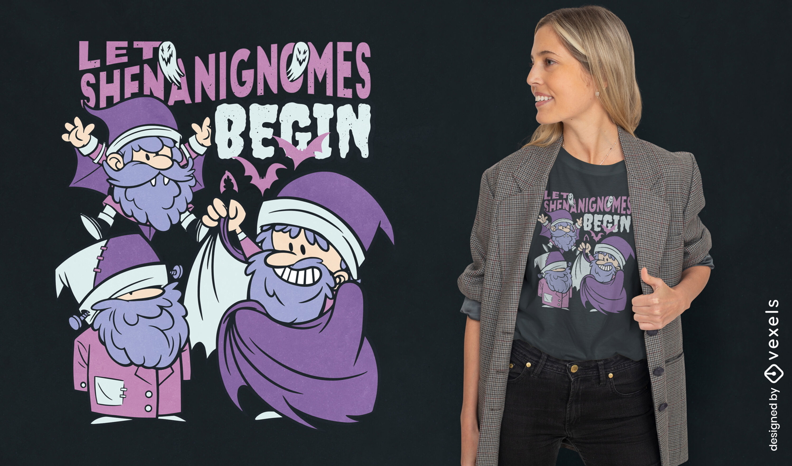 Halloween gnomes t-shirt design