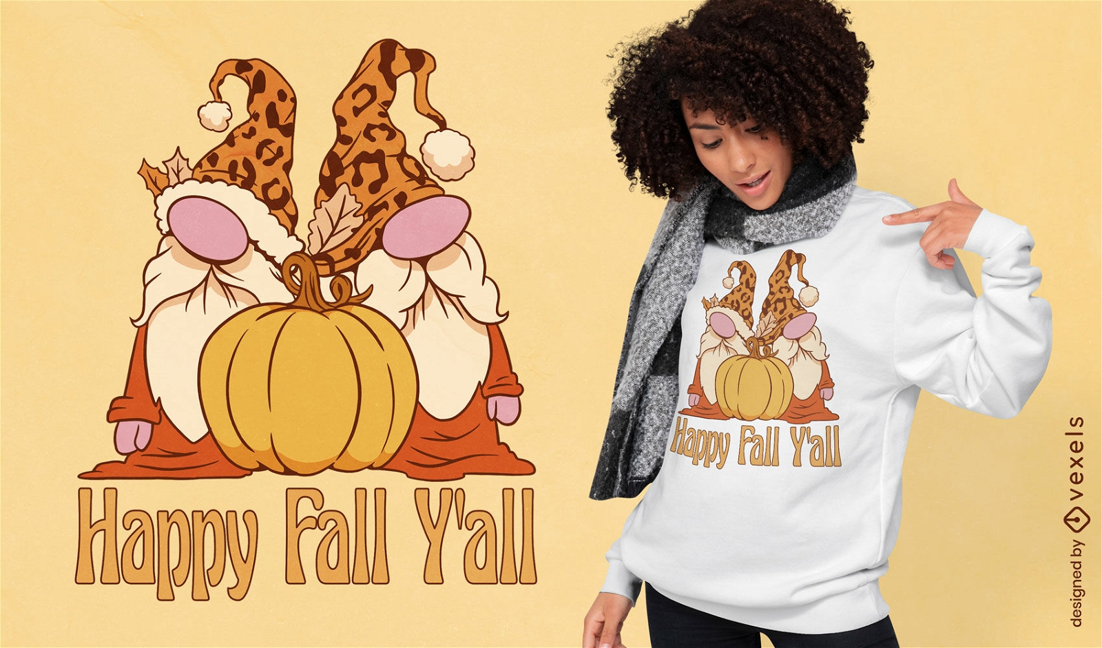 Fall gnomes t-shirt design