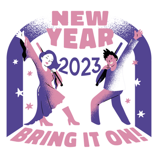 Celebración del Año Nuevo 2023 Diseño PNG