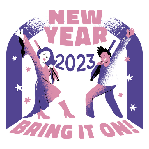 New Year 2023 celebration PNG Design