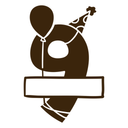 9-year anniversary celebration PNG Design