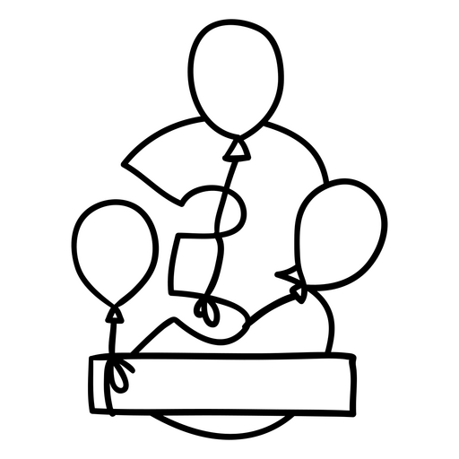 Nummer für eine 3. Geburtstagsfeier PNG-Design