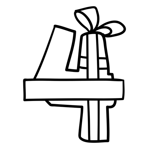 Nummer für eine 4. Geburtstagsfeier PNG-Design