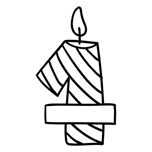 Nummer für eine 1. Geburtstagsfeier PNG-Design