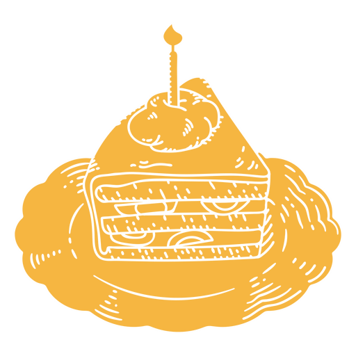 Pedaço de bolo vitoriano Desenho PNG
