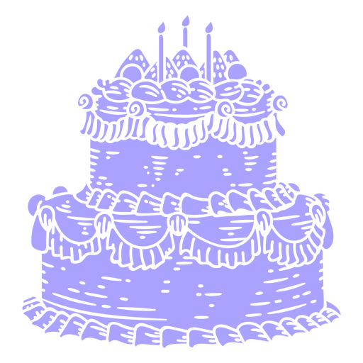 Elegantly adorned Victorian cake PNG Design