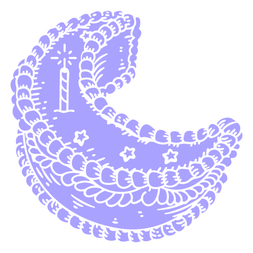 Halbmondförmiger viktorianischer Kuchen PNG-Design