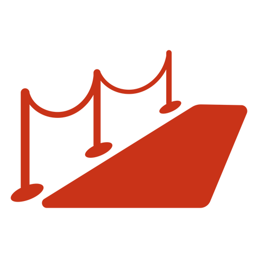 Icono de alfombra roja de cine Diseño PNG
