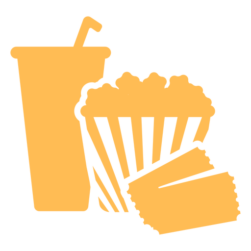 Icono de alimentos y bebidas de cine Diseño PNG