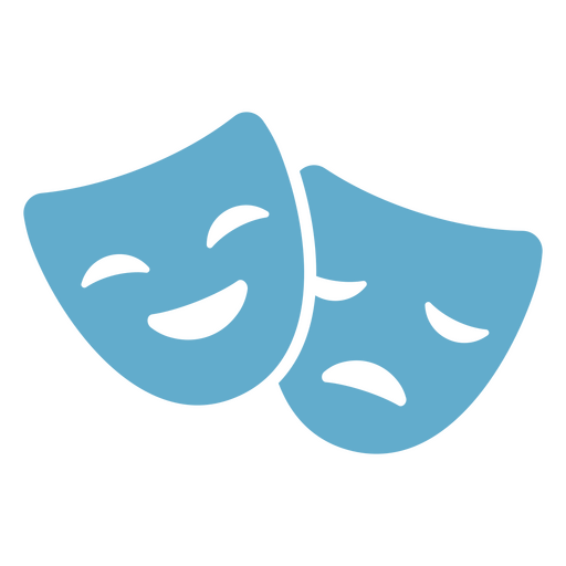 Theater masks icon PNG Design
