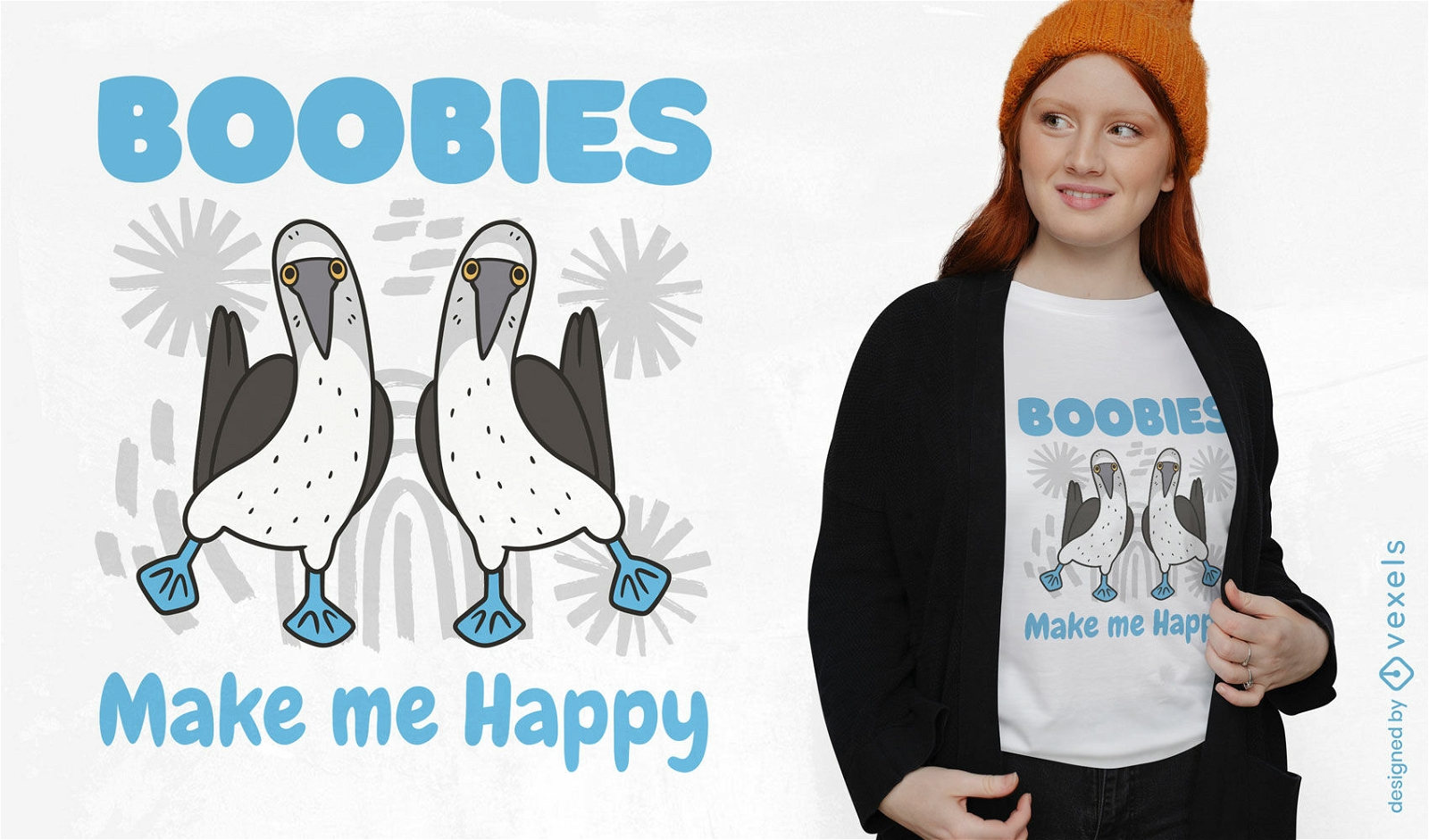 Penguin birds funny t-shirt design