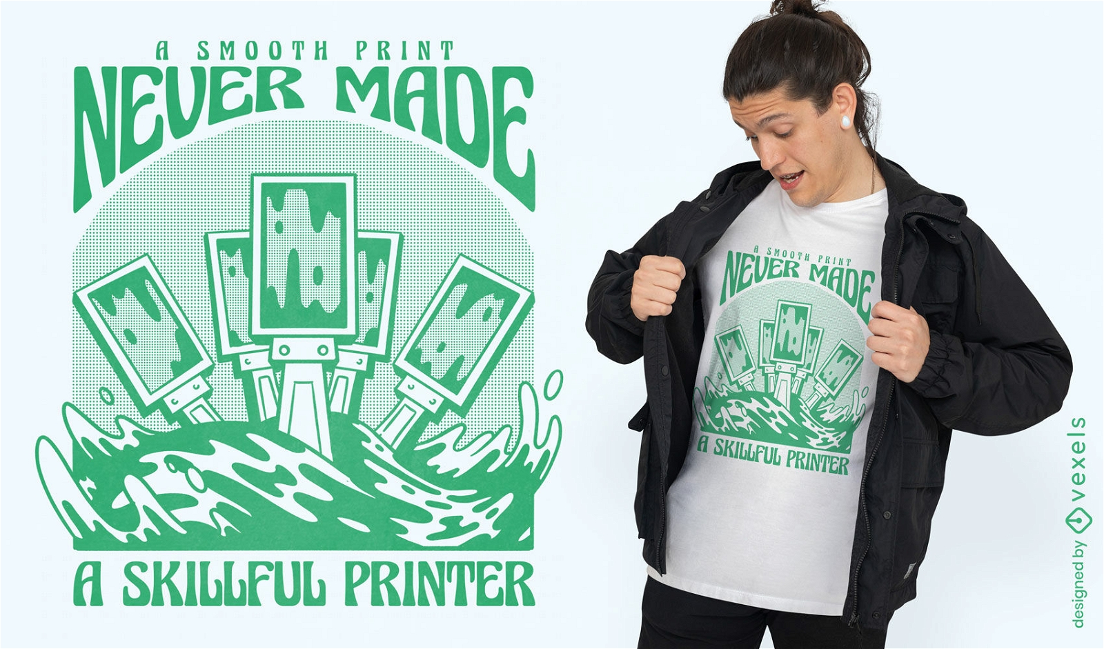 Printer machine equipment t-shirt design