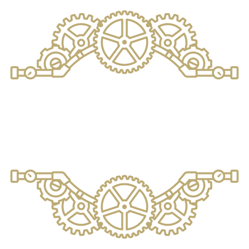 Design de moldura de decoração steampunk Desenho PNG