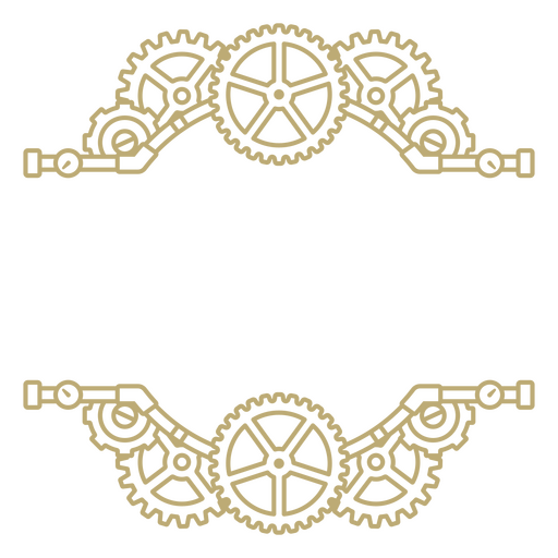 Diseño de marco de decoración Steampunk. Diseño PNG