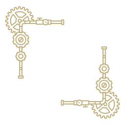 padrão de moldura vitoriana steampunk Desenho PNG
