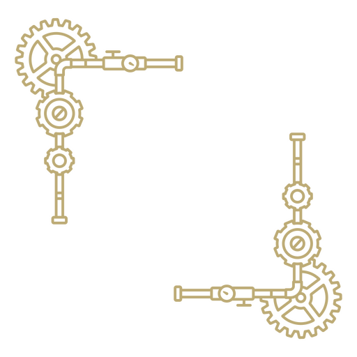 padrão de moldura vitoriana steampunk Desenho PNG