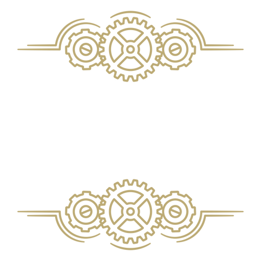 Borda da moldura steampunk Desenho PNG