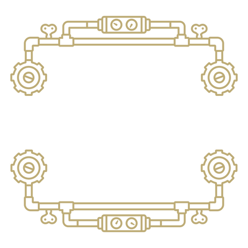 marco de estilo steampunk Diseño PNG