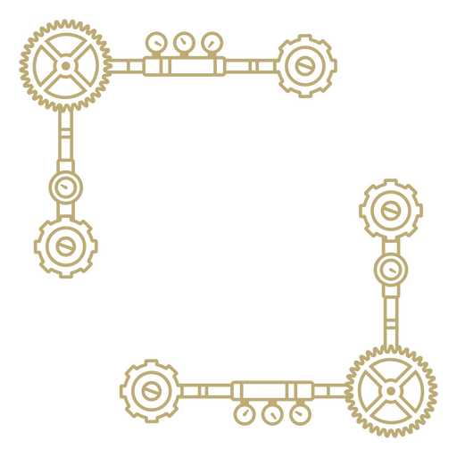 Moldura clássica steampunk Desenho PNG