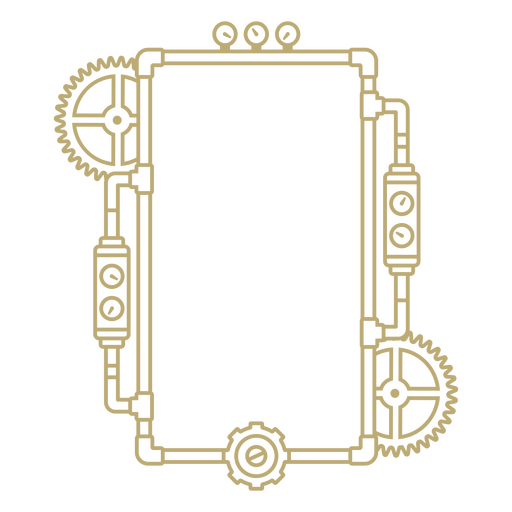 Imágenes Prediseñadas de marco Steampunk Diseño PNG