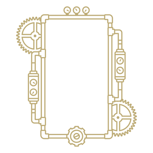 Steampunk frame clipart PNG Design