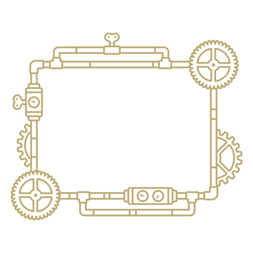 Motivo de marco Steampunk Diseño PNG