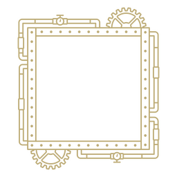 ilustração de moldura steampunk Desenho PNG