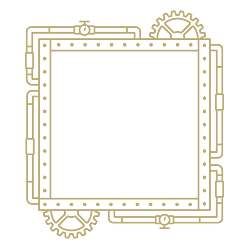 Steampunk frame illustration PNG Design