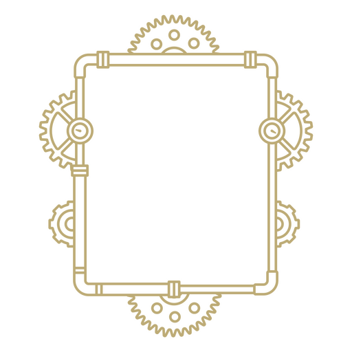 Steampunk style frame PNG Design