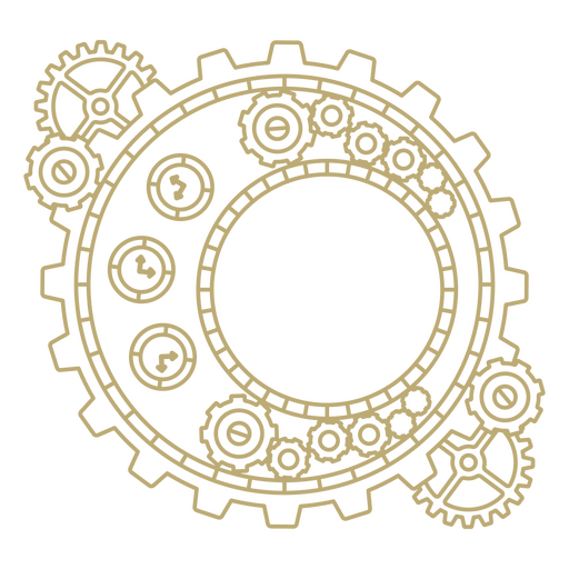 Moldura de estilo de decora??o steampunk Desenho PNG