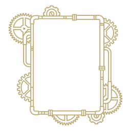 Moldura de design steampunk vitoriana Desenho PNG