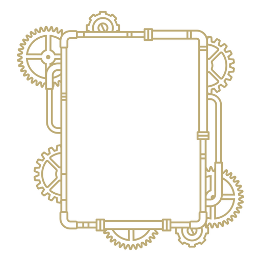Victorian steampunk design frame PNG Design