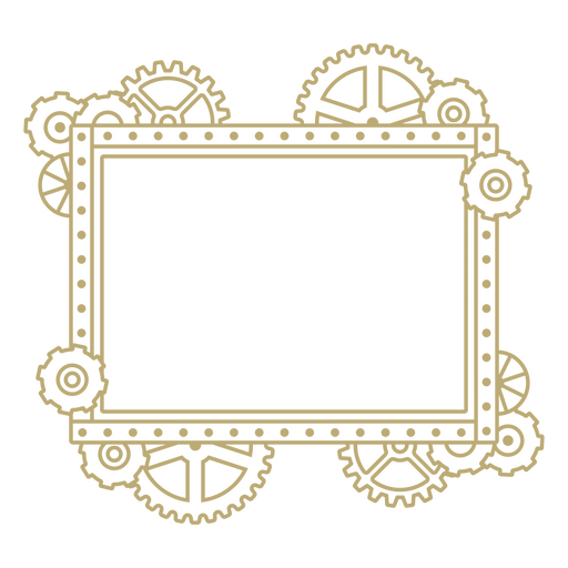Elegante marco steampunk victoriano Diseño PNG