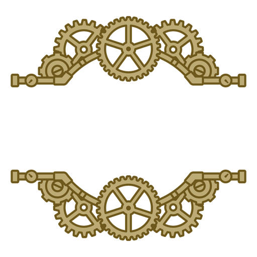 Classic Steampunk elements frame PNG Design