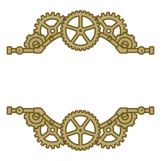 Marco de elementos clásicos de Steampunk Diseño PNG