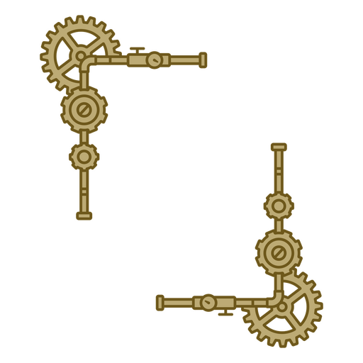 Decoración de marco victoriano steampunk Diseño PNG