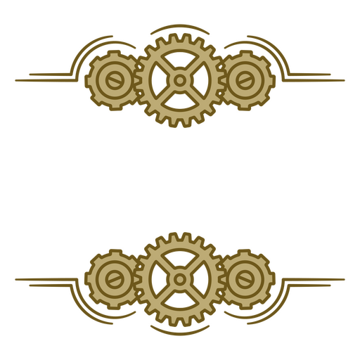 Victorian steampunk frame structure PNG Design
