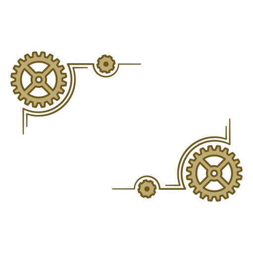 Diseño clásico de marco steampunk. Diseño PNG