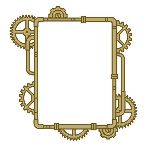Steampunk frame with traditional elements PNG Design