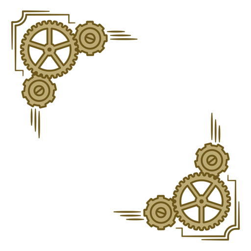 Composición de marco steampunk victoriano Diseño PNG