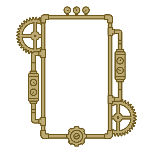 Steampunk-Rahmen mit klassischen Merkmalen PNG-Design