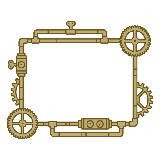 Estética del marco Steampunk Diseño PNG