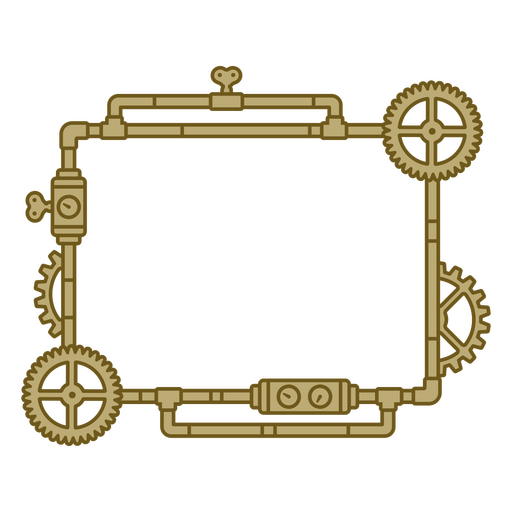 Steampunk-Rahmenästhetik PNG-Design