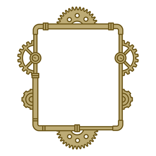 Diseño de marco steampunk atemporal Diseño PNG