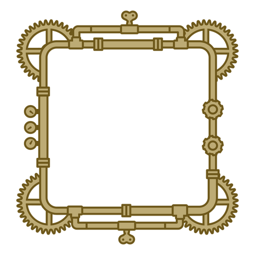 Steampunk-Rahmen mit klassischen Elementen PNG-Design