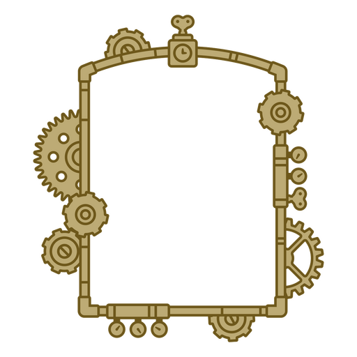 Steampunk-Rahmen mit Vintage-Details PNG-Design